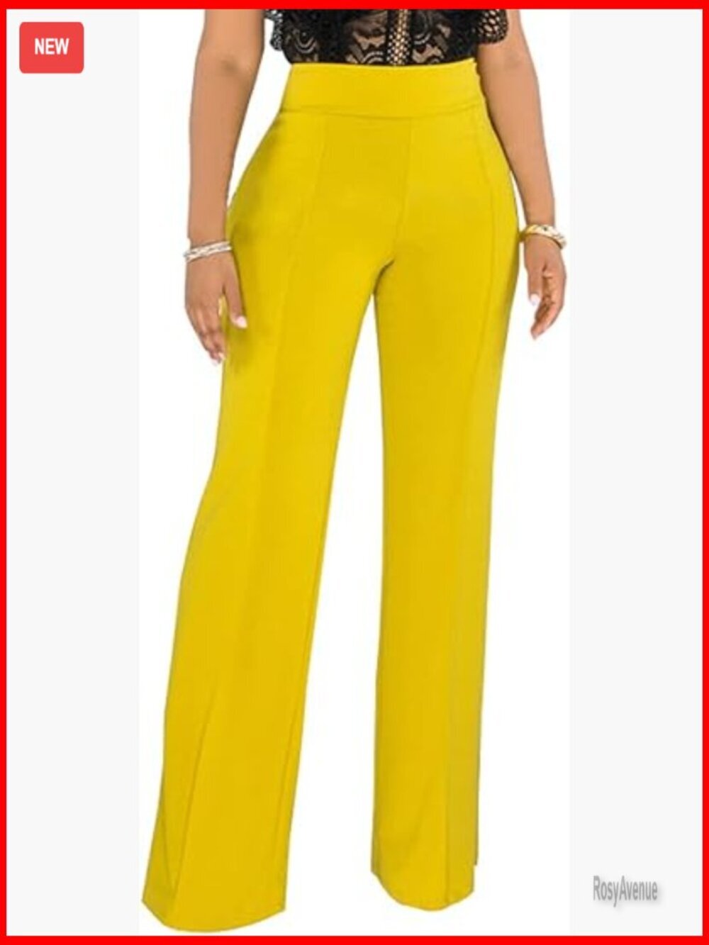 High Waisted Stretch Work Pants Straight Leg Yoga Dress Slacks Business Casual